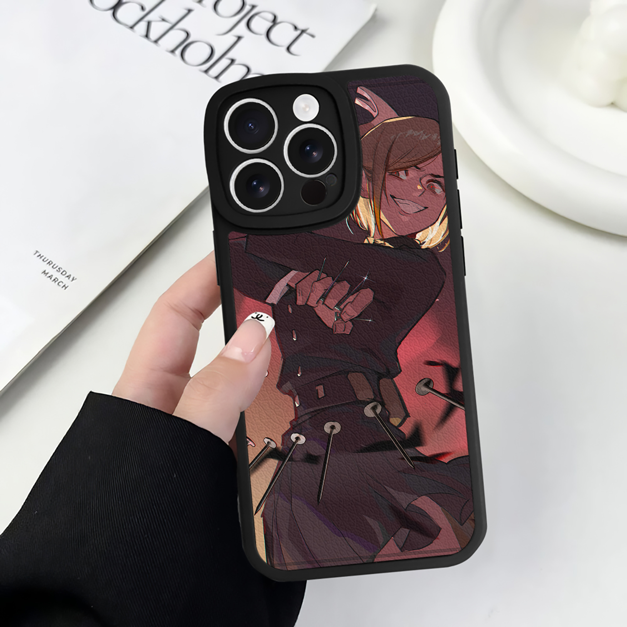 （画像用） 呪術廻戦 Jujutsu Kaisen 【iPhone 16シリーズ対応】シリコンスマホケース（レザー調） 材質：シリコン